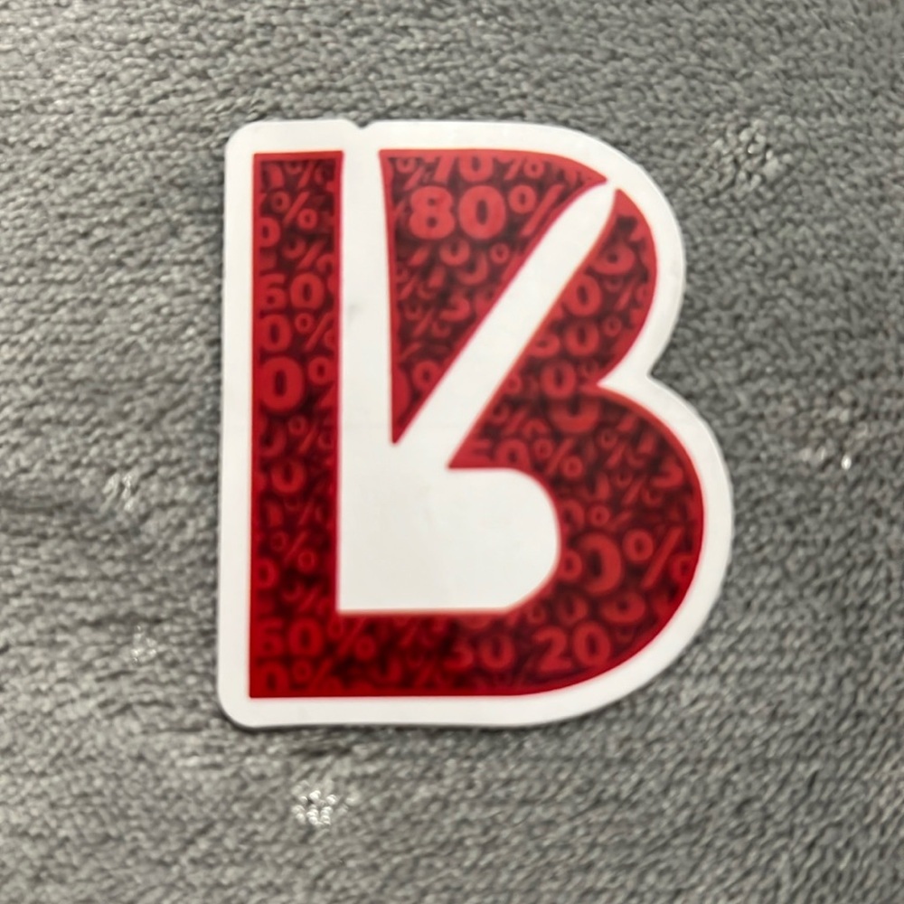 BuffBunny Red and White Sticker